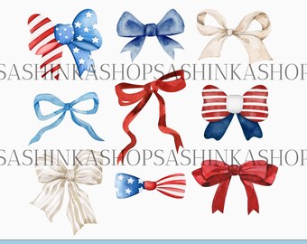 4th of July Bows PNG, Soft Girl Era 4th of July Ribbon Sublimation, American Flag Bow PNG, Ribbons png, Aesthetic Design,4th of July png