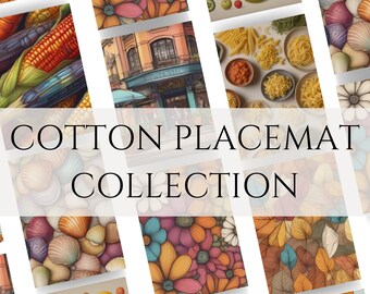 Floral Cotton Placemat, Handmade Dining Table Decor