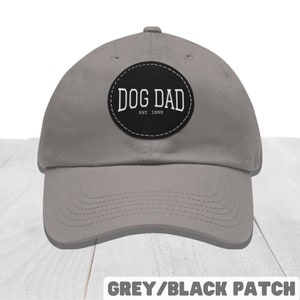 Dog Dad Hat Father&#39;s Day Gift Round Leather Patch Hat Dog Lover Gift for Him Perfect Gift for Dad Animal Lover Dad Gift