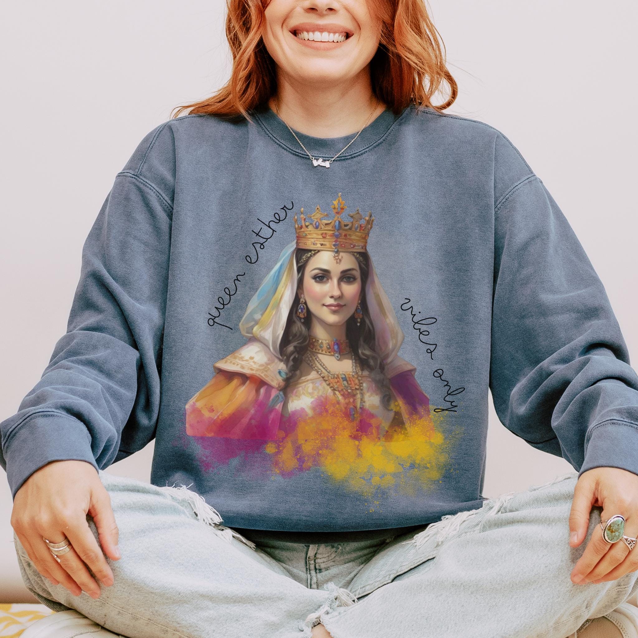Queen Esther Purim Sweatshirt, Jewish Holiday Party Gift - Etsy