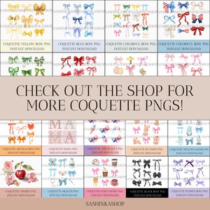 Coquette Red Bows PNG, Aesthetic Collage (Digital Download) image 9