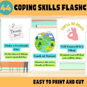 44 Fun Coping Skills Flashcards for Kids – Emotional Regulation & Mindfulness Activities