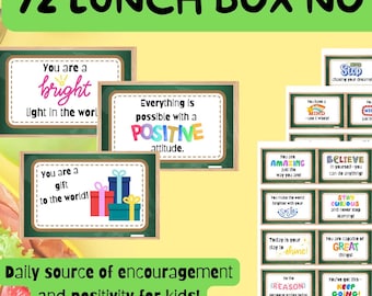72 Fun & Motivational Lunchbox Notes for Kids – Printable Encouragement Cards!
