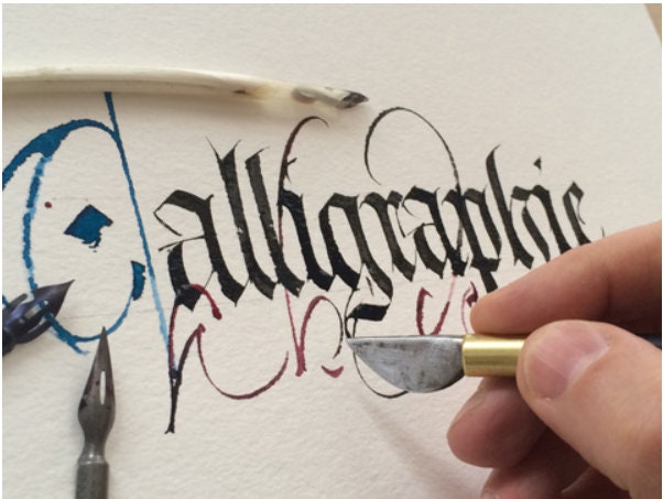 Lateinische Kalligraphie von Vincent Geneslay