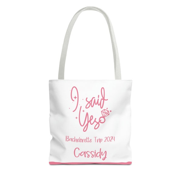 Bachelorette bridesTote Bag (AOP), brides trip bag, bachelorette party bag, weekend bag, gift for bride, group bags