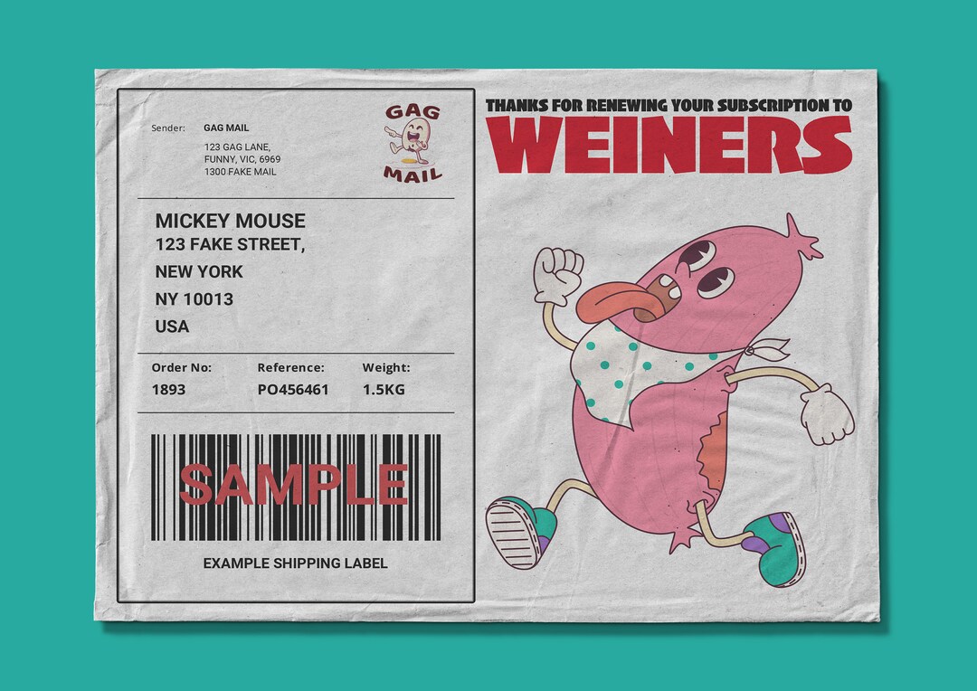 Hilarious Weiner Prank Mail Funny Gag Gift for Friends Etsy