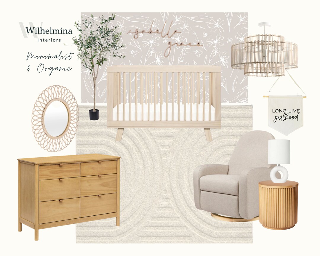 Baby Girl Nursery Design | Minimalist | E-design | Interior Design ...