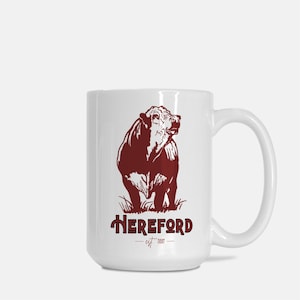 Hereford Kaffeetasse, Hereford Becher, Kuhbecher, Färse Becher, Hereford, Hereford Stier, Cowboy Kaffeetasse, Rinderschau, Färse zeigen, Stier