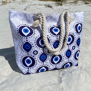 Evil Eye protection tote bag