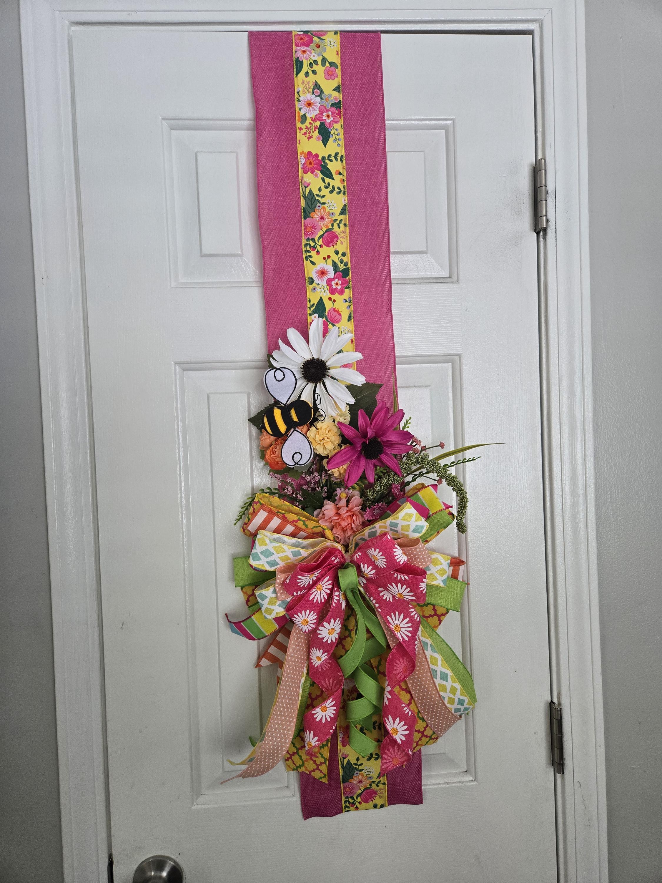 Over the Door Double Bow Swags, Spring Door Decor, Spring Swag - Etsy