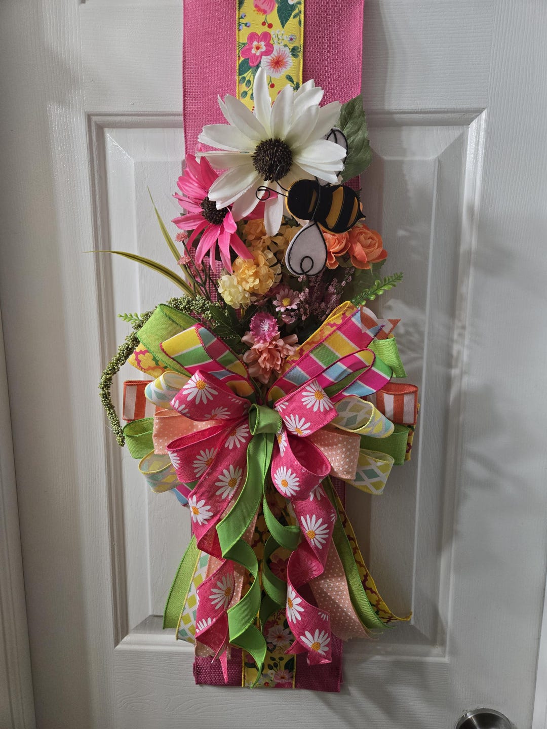 Over the Door Double Bow Swags, Spring Door Decor, Spring Swag - Etsy
