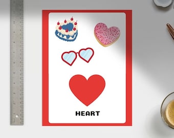 Forme per bambini che imparano PDF - Stampabili educativi - Cerchio, cuore, rettangolo e altro