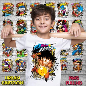 Exclusive urban cartoon designs for DTF, DTG, and sublimation in full HD PNG.