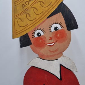 Old grocery store advertising sign, shop, cakes, advertising plaque, French flea market