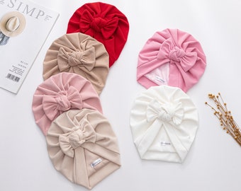 SILK-LINED BABY Turban With Topknot Bow – Soft Newborn Toddler