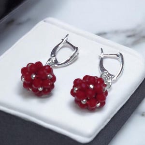 Set of Jewelry Made of Red Glass Rondel Beads of Various Sizes From 4 ...