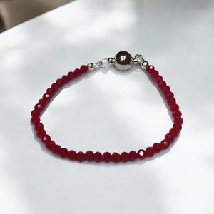 Set of Jewelry Made of Red Glass Rondel Beads of Various Sizes From 4 ...