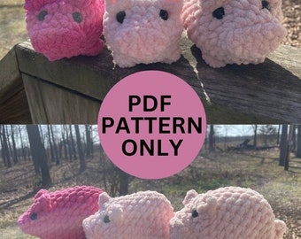 PATTERN Crochet Mini Pig No Sew Amigurumi PDF Download