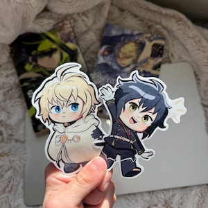 Seraph of The End Owari no Seraph viynl naklejki yu yuichiro hyakuya Mika Mikaela hyakuya Guren Ichinose Krul Tepes MikaYuu anime słodkie