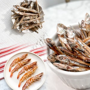 Seafood Melody Sample Box, Dehydrated treat for cats and dogs, Dehydrated Whole Shrimp, Dehydrated Smelt, Dehydrated Anchovies