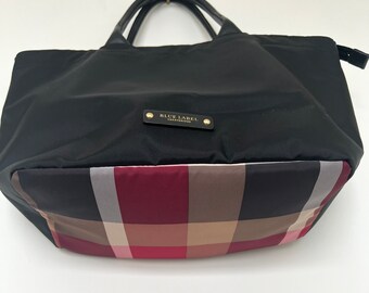 Blue Label Crestbridge Authentic Burberry Black Nylon Tote Bag - Etsy
