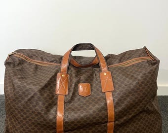 CELINE Macadam Monogram Boston Large Duffle Bag Authentic