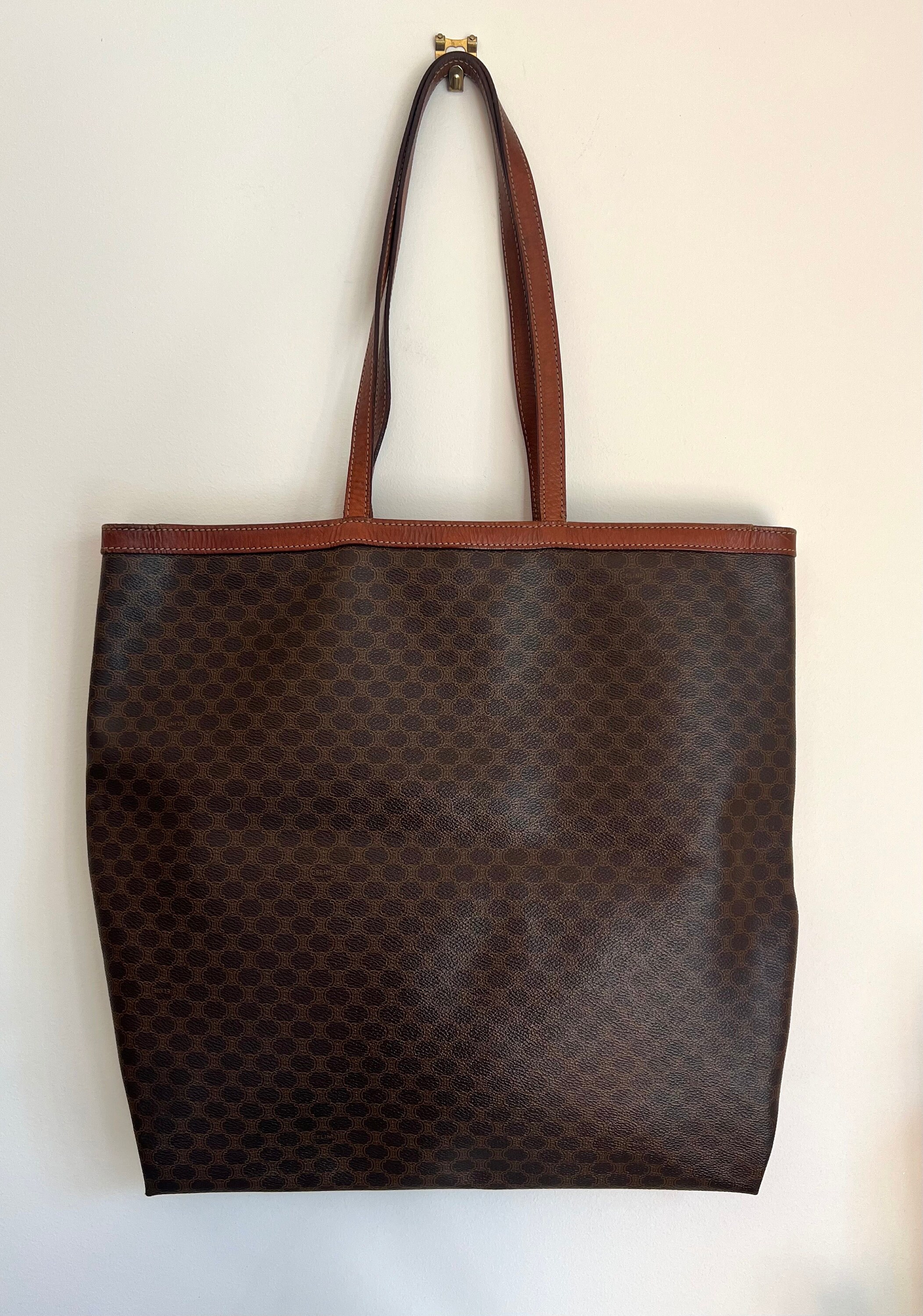CELINE Vintage Macadam Monogram Tote Bag Etsy