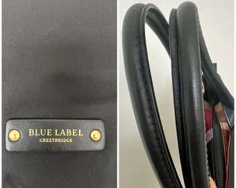 Blue Label Crestbridge Authentic Burberry Black Nylon Tote Bag - Etsy