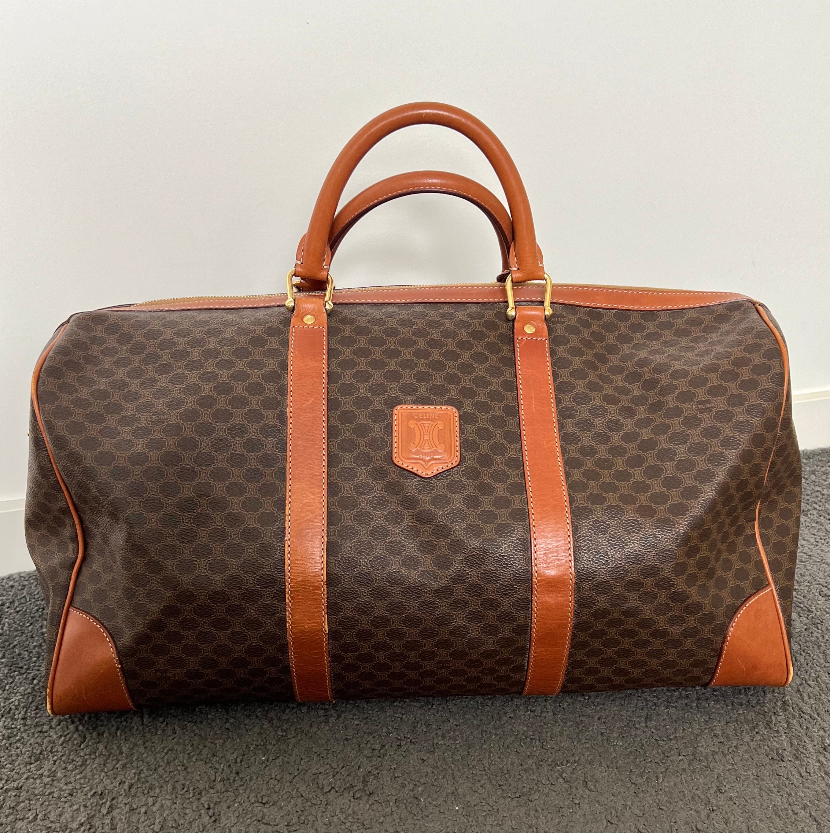 CELINE Macadam Canvas Boston Bag - Etsy