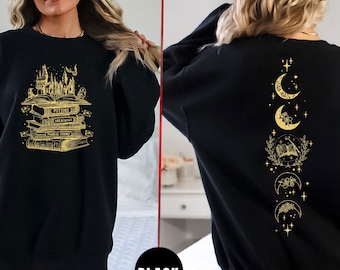 Wizard Book Shop Sweatshirt, Book Nerd Hoodie, Gift for Nerd Magical, Wizard School Sweatshirt, Funny Gift Shirt, Gift For Her, Bookish-TC06