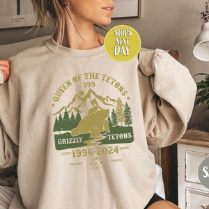 Königin der Tetons 399 Grizzly Sweatshirt, Bärenliebhaber, Nationalpark berühmte Grizzly 399 Cub Mom Sweatshirt Geschenk, Grizzly 399 Shirt -TC083