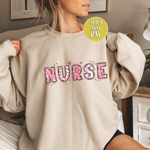 Cute Nurse Valentines Day Sweatshirt, XOXO Nurse Shirts, Cute Valentines Day Shirt For Nurse, Valentines Day Gift For Nurse Hoodie -VD041