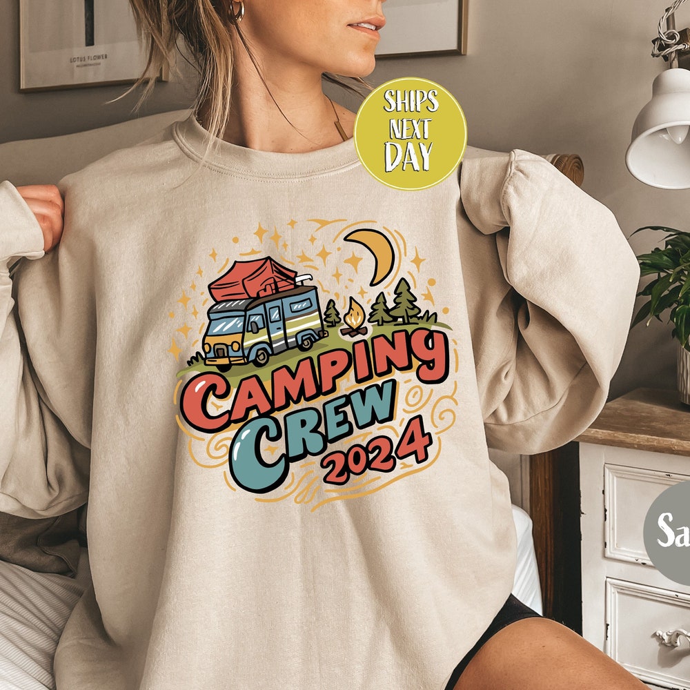 Camping Crew 2024 Sweatshirt, Camping Adventure Shirt, Camping Crew Hoodies, Camping Crew Gift, Campfire Sweatshirt, Camp Era Sweat -Tc047 Alwasky