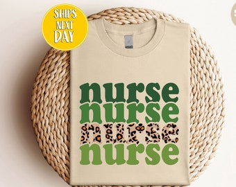St Patrick’s Day Leopard Nurse T- Shirt,St. Patrick's Day Nurse Leopard Shamrock Shirt,Lucky Irish Women T Shirt Nurse Gift for Nurse -SPD01