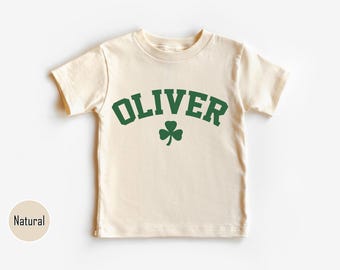 Personalized Shamrock Names T-Shirt, Personalized St Patrick's Day Kids Shirt, Custom Name Shamrock Kids, Kids Saint Patrick's Day -SPD021