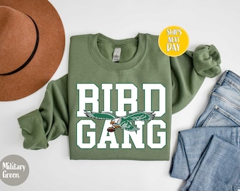 Bird Gang-tröja och huvtröja, Philly Football-tröja, matchdagströja, Bird Gang, Philadelphia-fan, Bird Gang-sporttröja -SP040