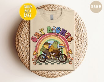 Funny Frog Gay Rights LGBT Rainbow T-shirt, Funny LGBT Shirt, Frog And Toad Pride T-Shirt, LGBTQ Shirt -RM012