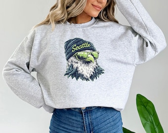 Vintage Seattle Football Sweatshirt, Seattle Football Mascot Shirt, Retro Fan Gift, Game Day Hoodie  -SF051
