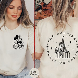 Maglietta The Happiest Place on Earth, maglietta Family Vacation, maglietta Magical Kingdom, maglietta Family Trip, maglietta Mouse Trip, maglietta Back Tee-TC031
