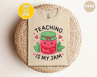 Teaching Is My Jam T-Shirt, Cute Teacher Gift Shirt, Fun Teaching T-Shirt, Back to School Teacher T Shirt, Teacher Appreciation Gift -SC009