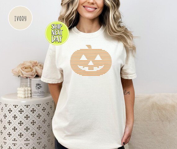 Halloween Women's Pumpkin Shirt - Cute Graphic Tee, Loose Short Sleeve Top For Fall Parties