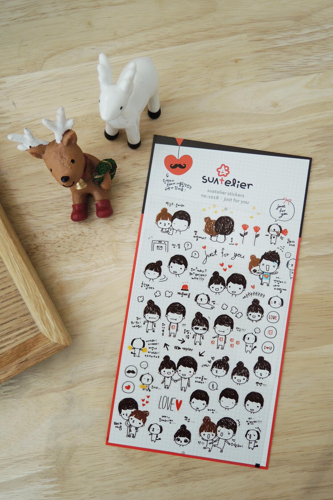 Korean Stickers | Just for You | Cute Kawaii Sticker Pack | Journal ...