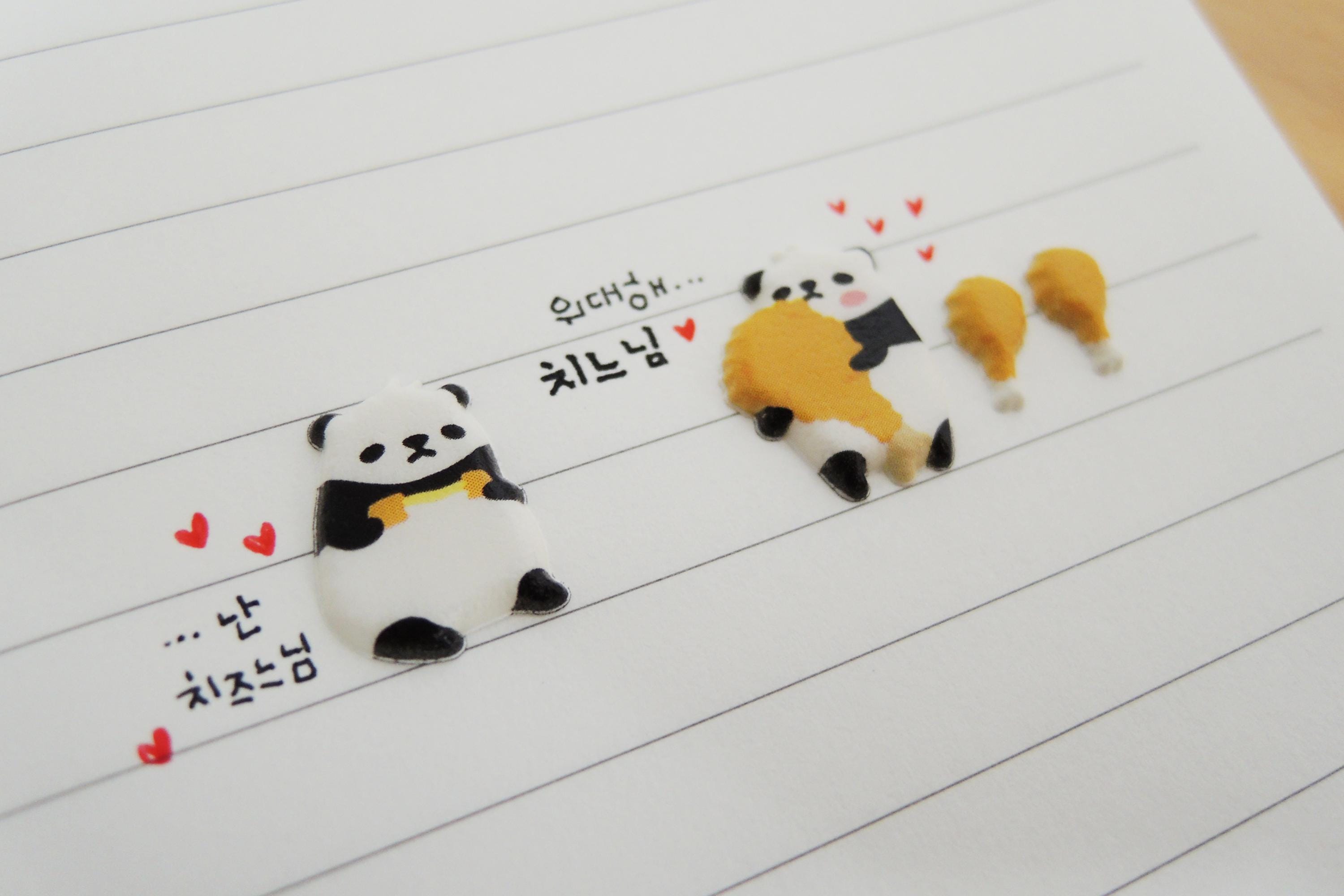Korean Stickers | Panda | Cute Kawaii Sticker Pack | Journal ...