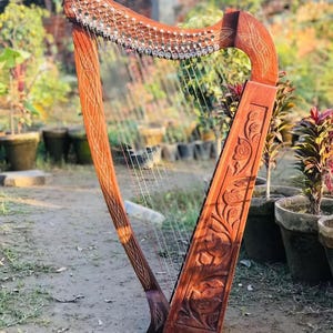 22 String harp SOLID ROSEWOOD Extra Strings & Carrying case Great for Teenagers
