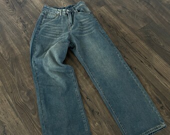 Perfect Straight Denim,  Amazing  Washed Baggy/ Straight  Pants, Straight leg - Fast Shipping