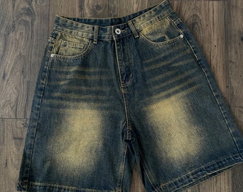 Vintage Wash Denim Shorts, Straight Leg Amazing Fit, Fast Shipping!"