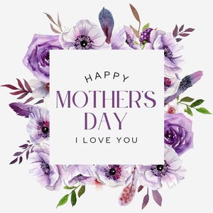 Tarjeta del Día de la Madre / Tarjeta de impresión digital / Tarjeta de descarga digital