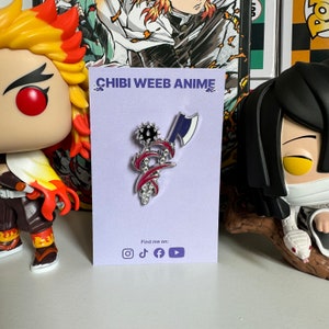 Anime Stone Demon Slasher Nichirin Katana Pin Badge 1pc Enamel Pins | Pins for Anime Fans | Anime Pin Badges | Anime Pins for Bags