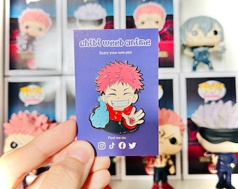 Anime Character Pin Badge 1pc Sorcerer With Pink Hair Kawaii Cute Anime Manga Character Pin | Pins for Anime Fans | Anime Enamel Pins
