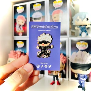 Anime Pin Badge Sorceror With Eye Mask Cute Anime Manga Character Pin | Anime Enamel Pins | Anime Pins for Bags